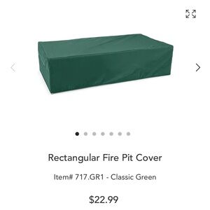Classic Green Rectangular Fire Pit Cover